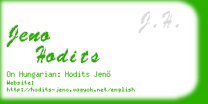 jeno hodits business card